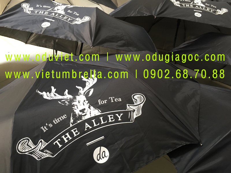 xưởng sản xuất ô dù cầm tay in logo quảng cáo